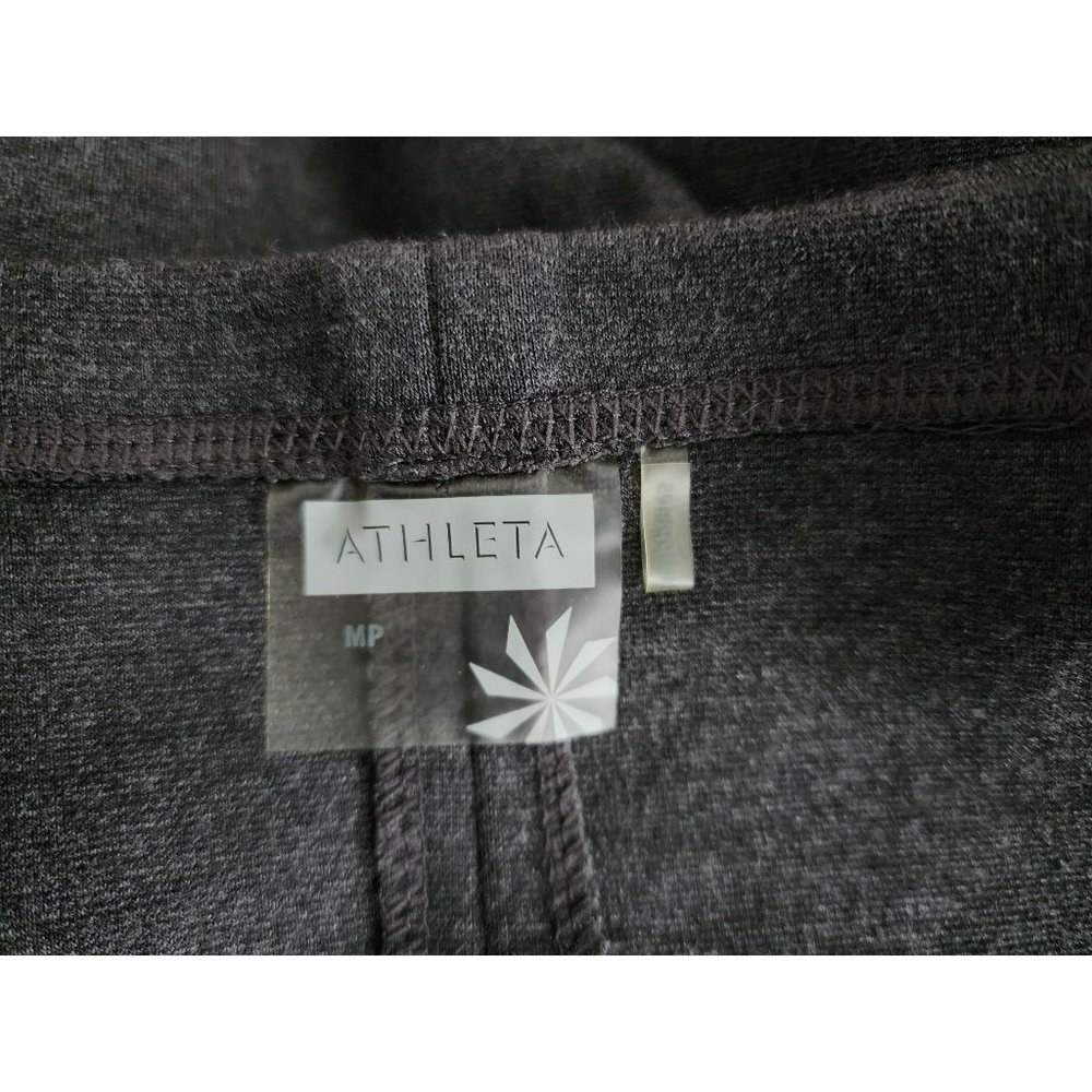 Athleta Strata Women's Gray A-Line Zipper Pockets Ponte Mini Skirt Petite Sz MP - Picture 5 of 11